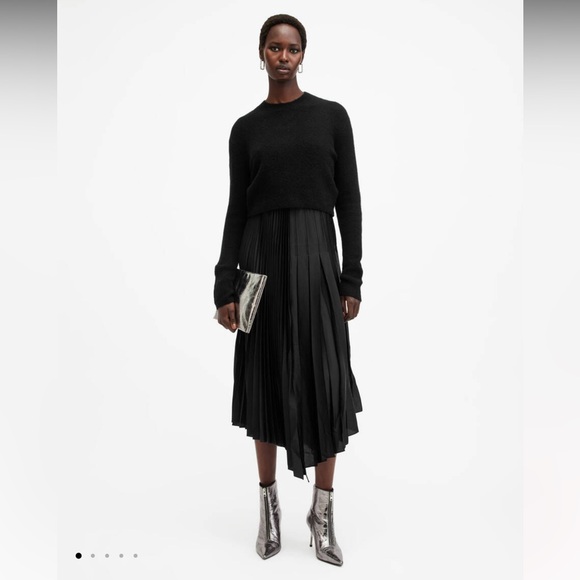 Allsaints Jax 2 in 1 pleated dress - Picture 4 of 11